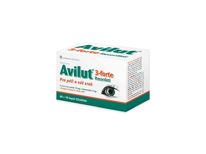 Avilut® 3-Forte Recordati 60 kapslí + 10 kapslí ZDARMA