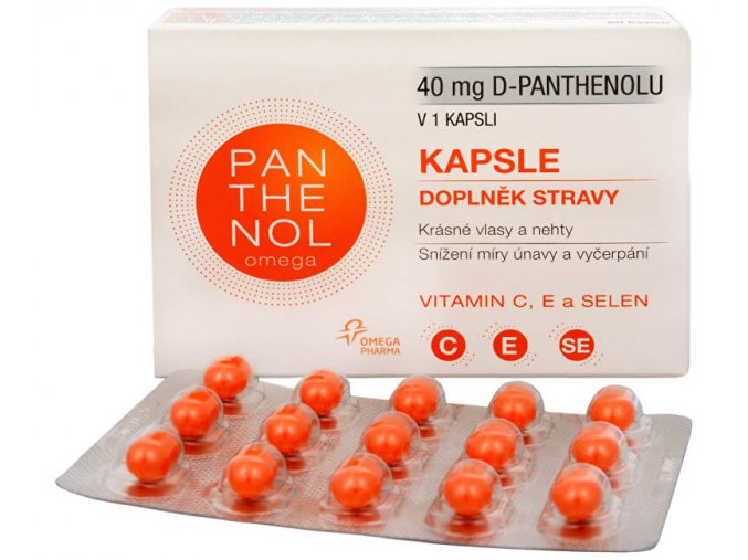 Omega Pharma Panthenol Omega kapsle se selenem a vit. C, E 60 kapslí