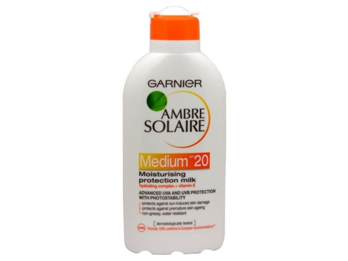 Garnier Opalovací mléko Medium SPF 20 Ambre Solaire 200 ml