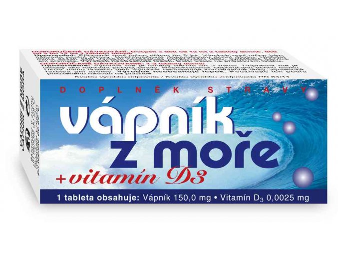 Naturvita Vápník z moře + Vitamín D3 60 tbl.