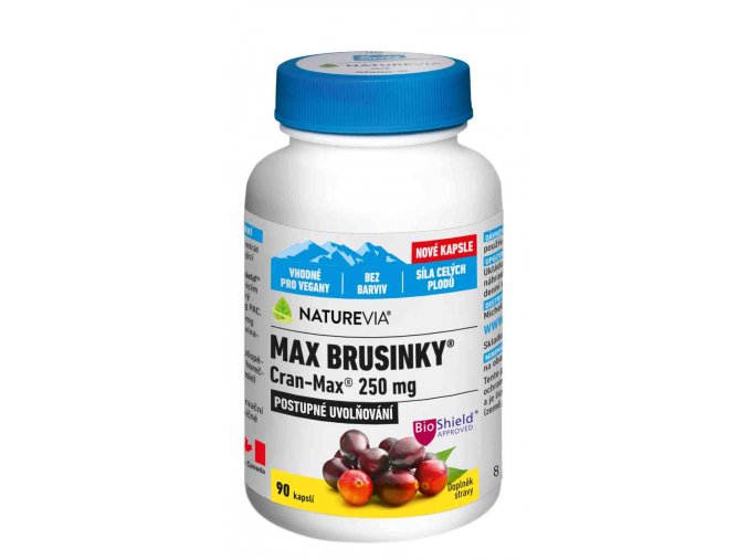 Naturevia Max brusinky 8500 mg Cran-Max 90 kapslí