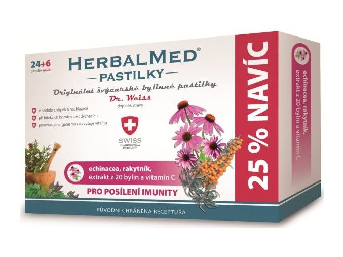 77347 herbalmed pastilky dr weiss pro posileni imunity 24 pastilek 6 pastilek zdarma
