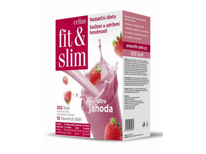 Celius Fit and Slim ultra jahody 2x240 g