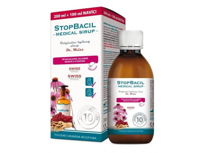 StopBacil sirup Dr. Weiss 200 ml + 100 ml ZDARMA