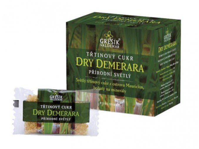 Grešík Cukr Dry Demerara třtinový přírodní světlý 40 sáčků
