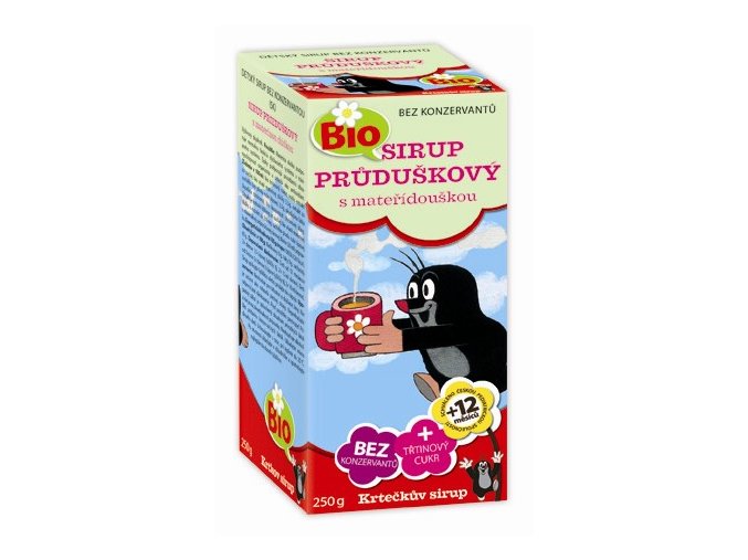 Krtečkův sirup Bio Průduškový s mateřídouškou 250 g