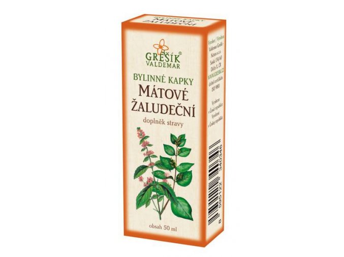 Grešík Mátové žaludeční bylinné kapky 50 ml DMT: 25.03.2024