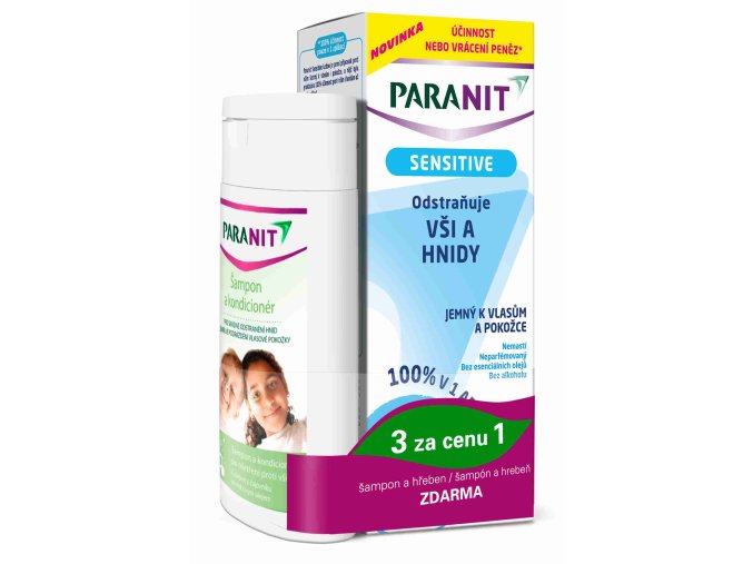 Omega Pharma Paranit Sensitive Lotion 150 ml + šampon 100 ml ZDARMA + hřeben