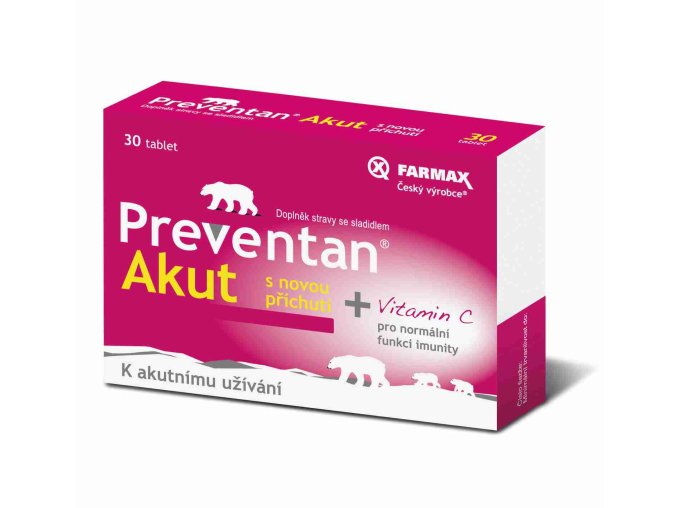 Farmax Preventan Akut s novou příchutí 30 tbl.