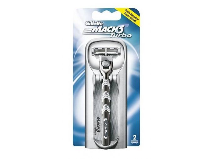 Gillette Holicí strojek Gillette Mach3 Turbo + 2 náhradní břity