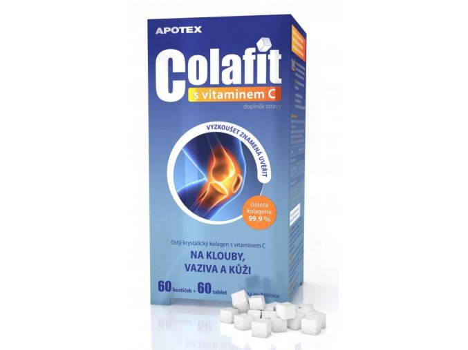 Apotex Colafit (čistý kolagen) s vitamínem C 60 kostiček + 60 tbl.