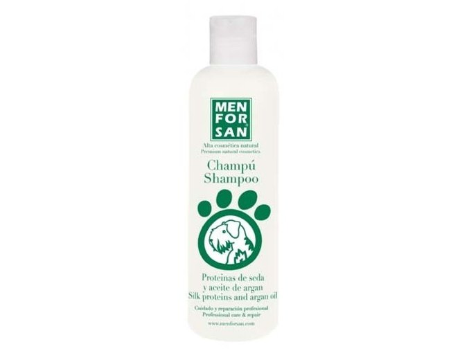 Menforsan Šampon pro psy s hedvábnými proteiny a arganovým olejem 300 ml
