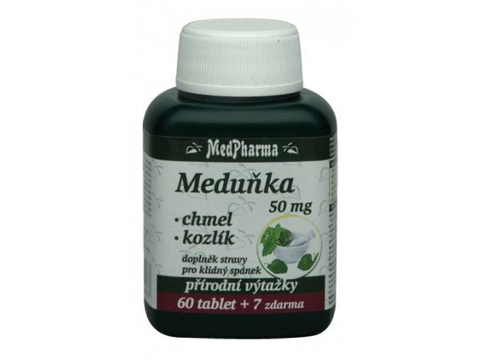 MedPharma Meduňka 50 mg + chmel + kozlík 67 tbl.