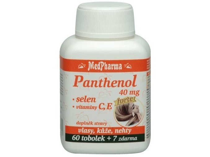 MedPharma Panthenol 40 mg Forte + selen + vitamín C, E 67 tob.