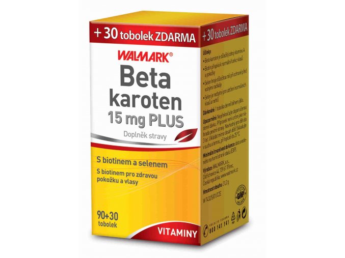 Walmark Beta karoten PLUS 15 mg 90 tob.+ 30 tob. ZDARMA