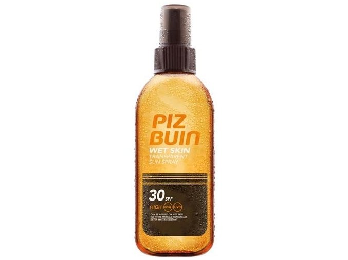 Piz Buin Transparentní sluneční sprej na vlhkou pokožku Wet Skin SPF 30 150 ml