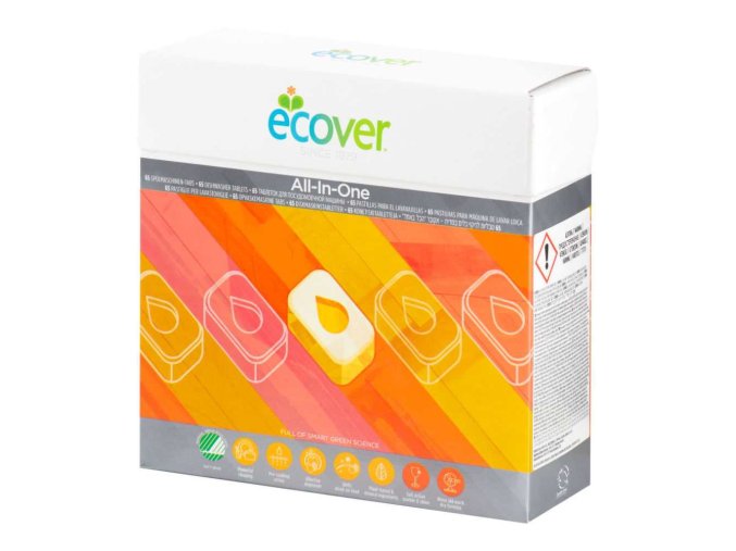 Ecover Tablety do myčky 65 ks - All in one 1,3 kg