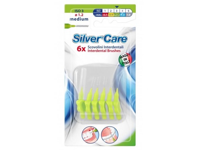 SilverCare Mezizubní kartáček střední 1,2 mm 6 ks