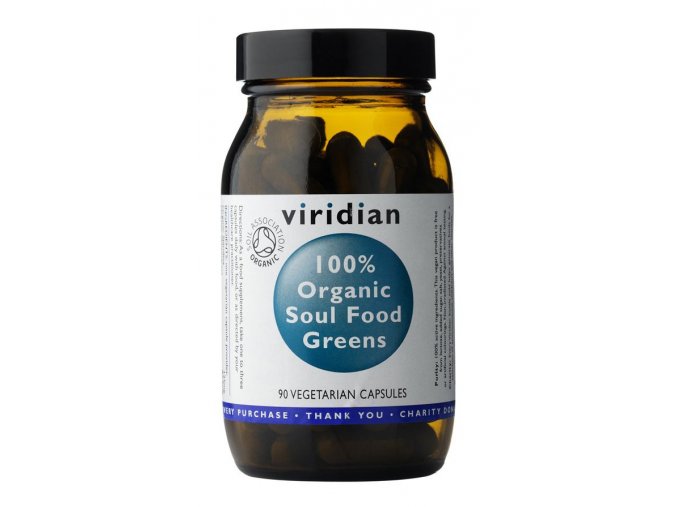 Viridian 100% Organic Soul Food Greens 90 kapslí