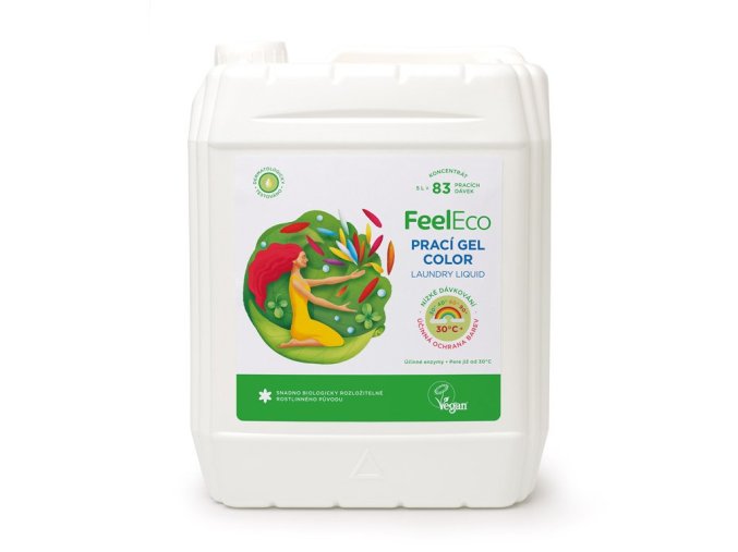 Feel Eco Prací gel Color na barevné prádlo 5 L s dávkovací pumpičkou