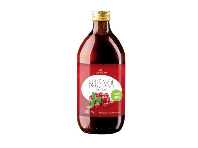 Allnature Brusinka Premium BIO šťáva 500 ml