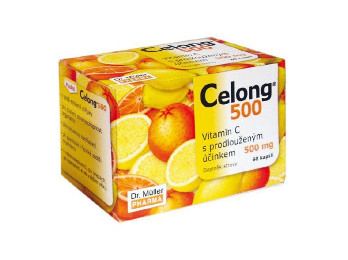 Dr. Muller Celong 500 Vitamin C s prodlouženým účinkem 500mg 60 kapslí