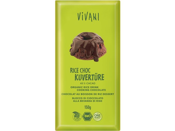 Vivani Bio Čokoláda na vaření rýžová 150g