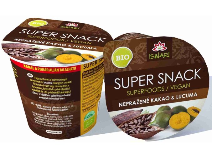 Iswari Bio SuperSnack nepražené kakao & lucuma Raw 60 g