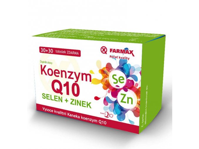 Farmax Koenzym Q10 + Selen + Zinek 30 tob. + 30 tob. ZDARMA