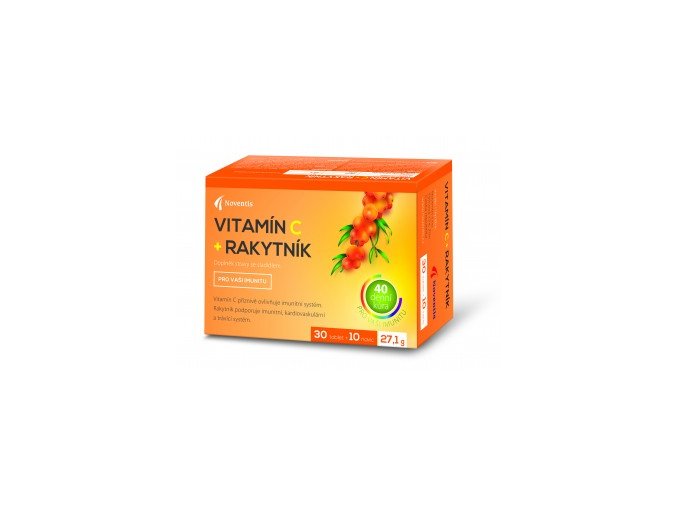 Noventis Vitamín C + rakytník 30 tbl. + 10 tbl. ZDARMA