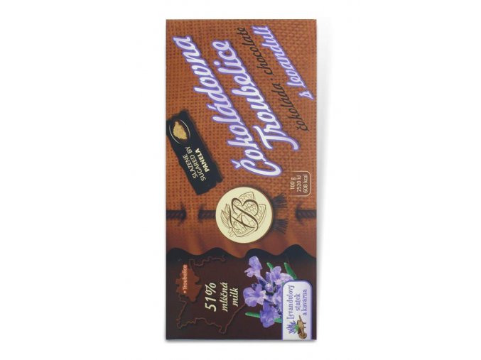 Guaranaplus Čokoláda mléčná 51% s levandulí 45 g