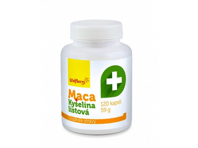 maca extrakt kyselina listova kapsle 120 ks 59 g wolfberry