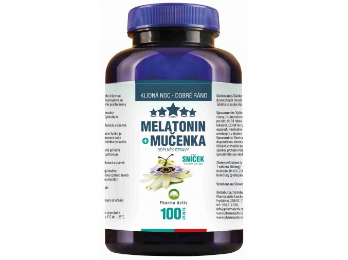 Pharma Activ Melatonin + Mučenka 100 tbl.