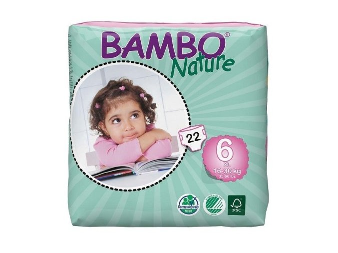 Bambo Nature 6 XL 16-30kg 22 kusů