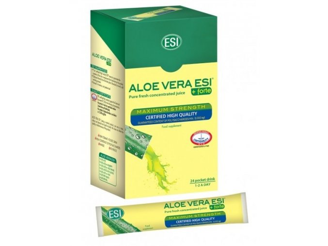 Aloe Vera ESI - čistá šťáva 99,8% 24x20 ml
