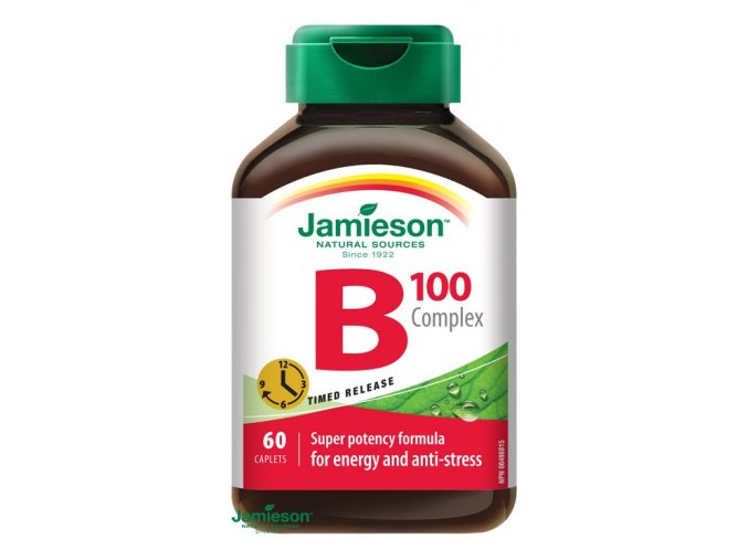Jamieson B-komplex 100 mg s postupným uvolňováním 60 tbl.