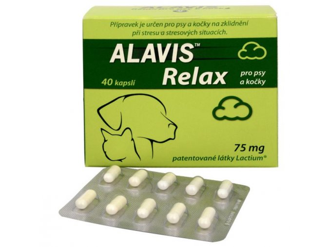 ALAVIS™ Relax pro psy a kočky 75 mg 40 kapslí