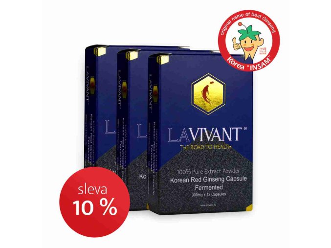 LAVIVANT Royal Gold fermentovaný ženšen 36 kapslí