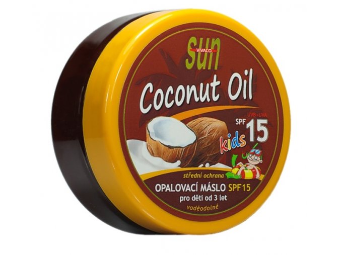 Vivaco Sun Opalovací máslo s kokosovým olejem pro děti SPF 15 200 ml