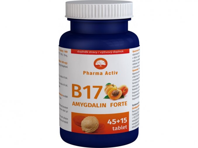 Pharma Activ Amygdalin FORTE vitamín B17 45 tbl. + 15 tbl. ZDARMA