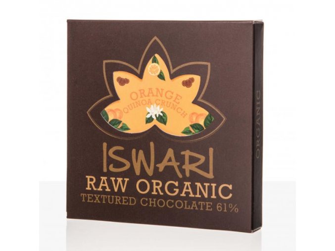 Iswari Bio Čokoláda Orange Quinoa Crunch Raw 75 g