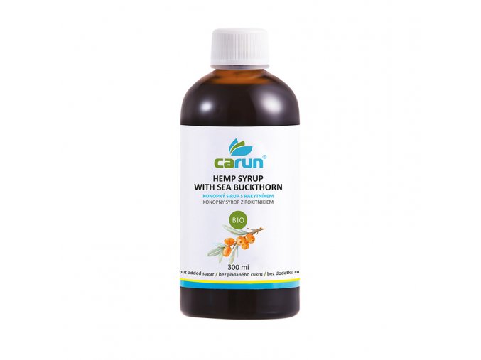 Carun Bio Konopný sirup s rakytníkem 300 ml