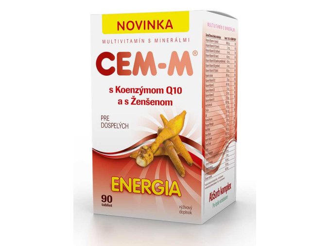 SALUTEM Pharma CEM-M s koenzymem Q10 a s ženšenem Energie 90 tbl.