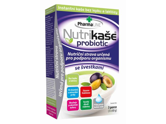 Mogador Nutrikaše probiotic - se švestkami 180 g (3 x 60 g)