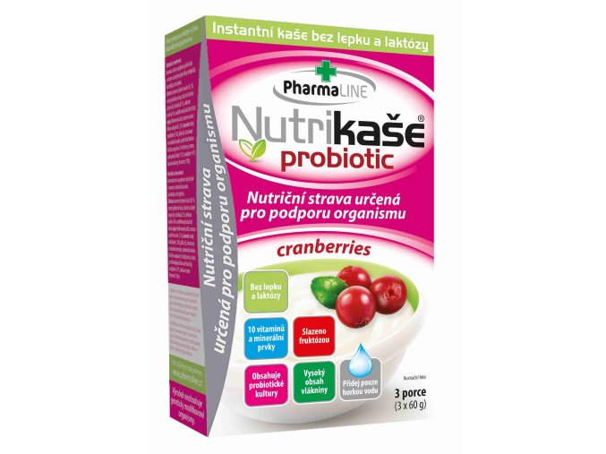 Mogador Nutrikaše probiotic - cranberries 180 g (3 x 60 g)