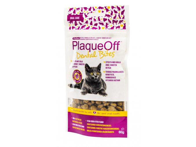 PlaqueOff™ Dental Bites Cat - pro kočky 60 g