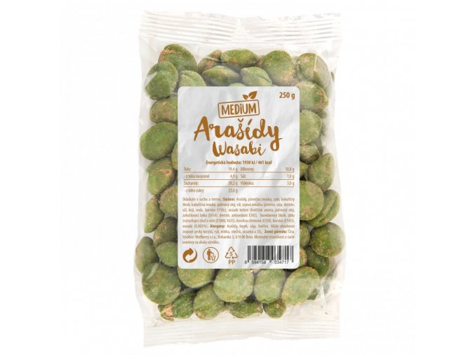 Wolfberry Arašídy wasabi Medium 250 g