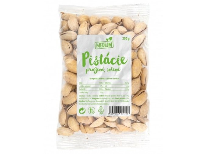 Wolfberry Pistácie pražené solené Medium 250 g