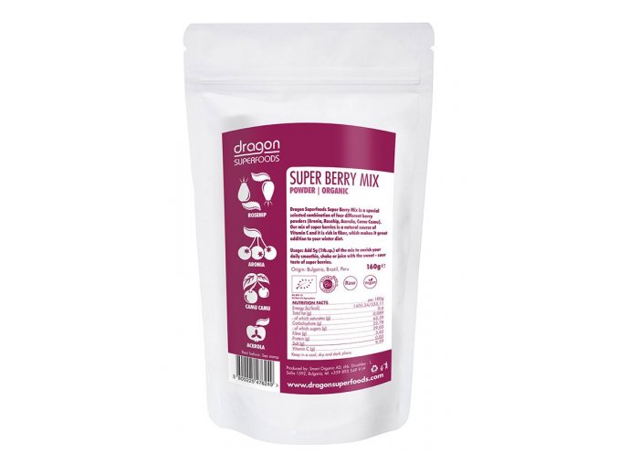 Dragon superfoods Bio Super berry mix prášek Raw 160 g