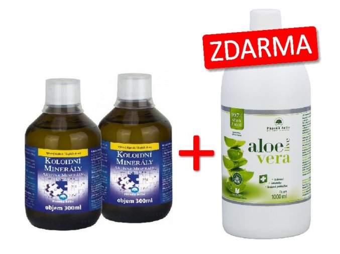 koloidni mineraly 2x 300ml+Aloelive 1000ml ZDARMA